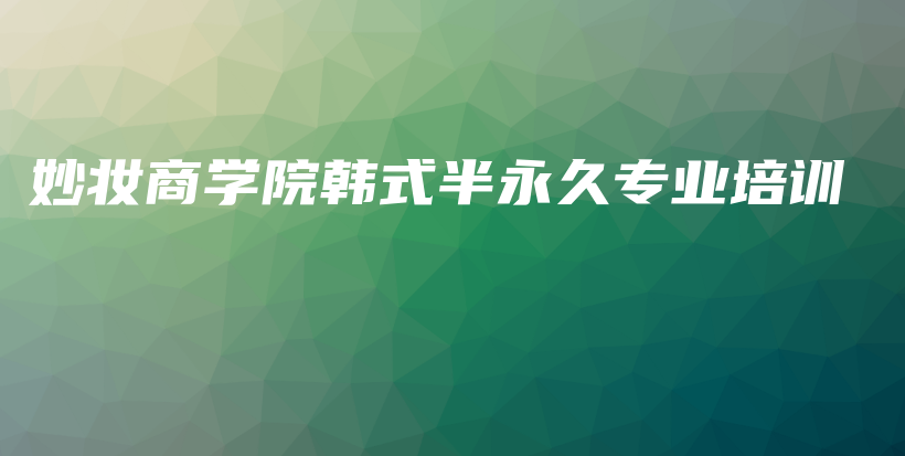 妙妝商學(xué)院韓式半永久專業(yè)培訓(xùn)插圖