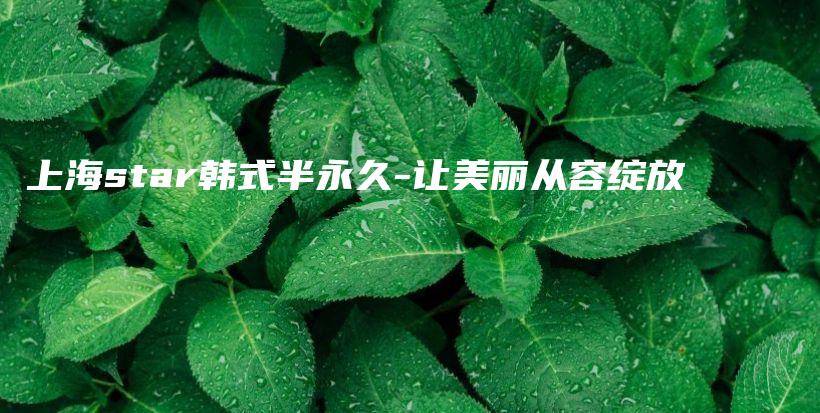 上海star韓式半永久-讓美麗從容綻放插圖