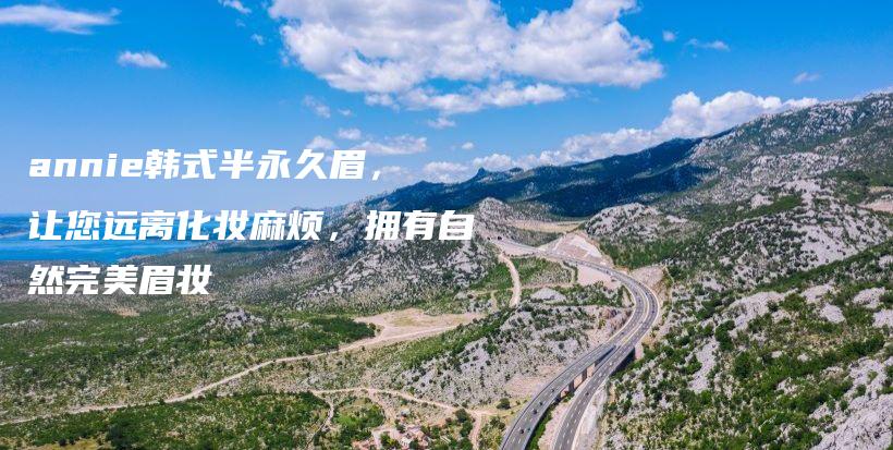 annie韓式半永久眉，讓您遠離化妝麻煩，擁有自然完美眉妝插圖