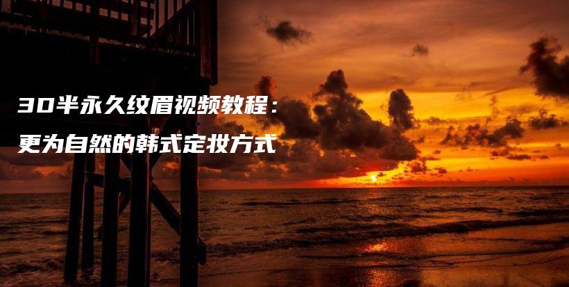3D半永久紋眉視頻教程：更為自然的韓式定妝方式插圖