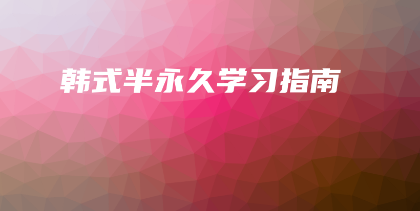 韓式半永久學(xué)習(xí)指南插圖