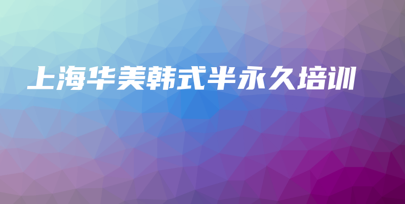上海華美韓式半永久培訓插圖