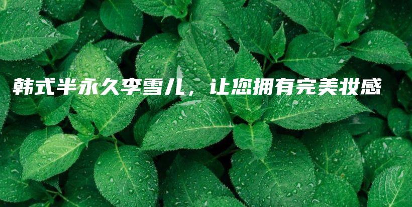 韓式半永久李雪兒，讓您擁有完美妝感插圖