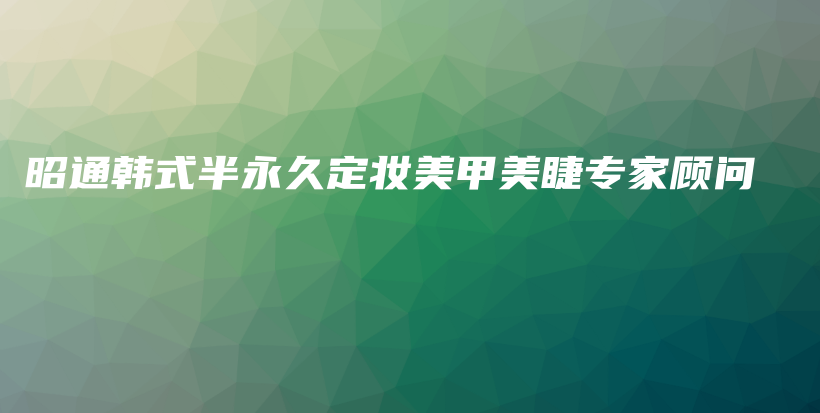 昭通韓式半永久定妝美甲美睫專家顧問插圖