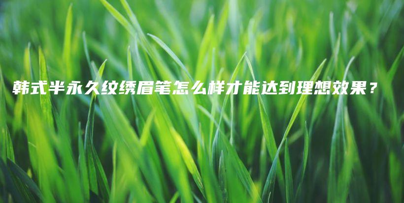 韓式半永久紋繡眉筆怎么樣才能達到理想效果？插圖