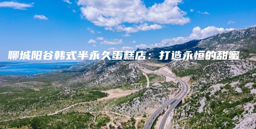 聊城陽谷韓式半永久蛋糕店：打造永恒的甜蜜插圖