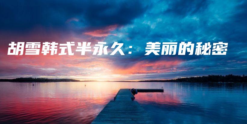 胡雪韓式半永久：美麗的秘密插圖
