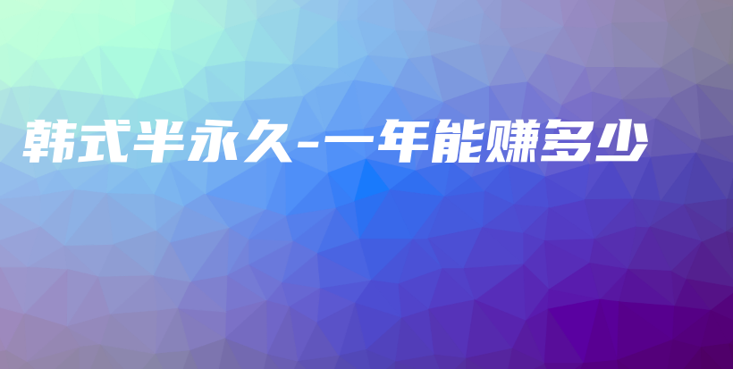 韓式半永久-一年能賺多少插圖