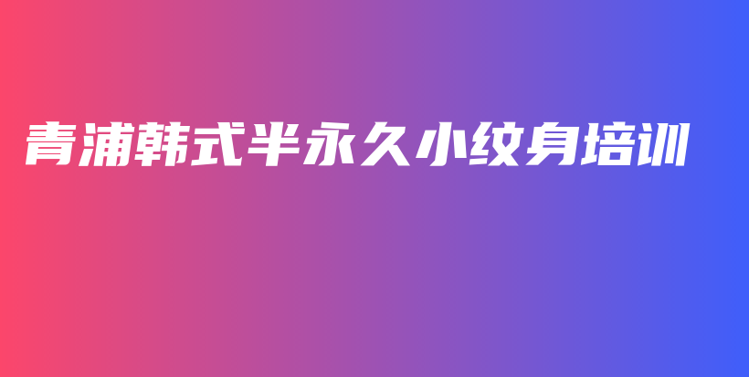 青浦韓式半永久小紋身培訓(xùn)插圖