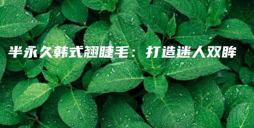 半永久韓式翹睫毛：打造迷人雙眸插圖