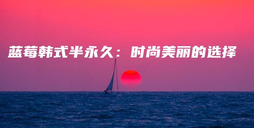 藍莓韓式半永久：時尚美麗的選擇插圖