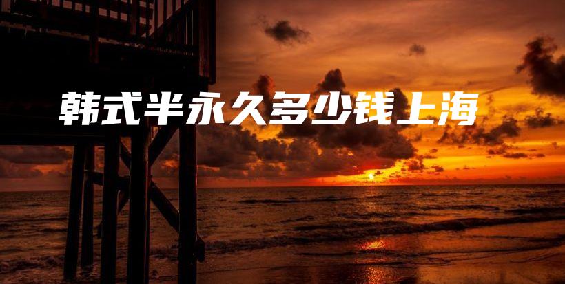 韓式半永久多少錢上海插圖