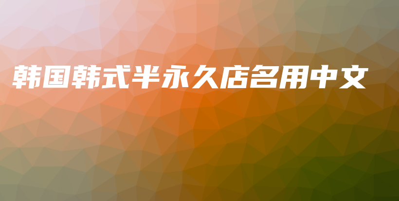 韓國韓式半永久店名用中文插圖