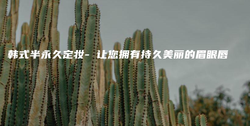 韓式半永久定妝- 讓您擁有持久美麗的眉眼唇插圖