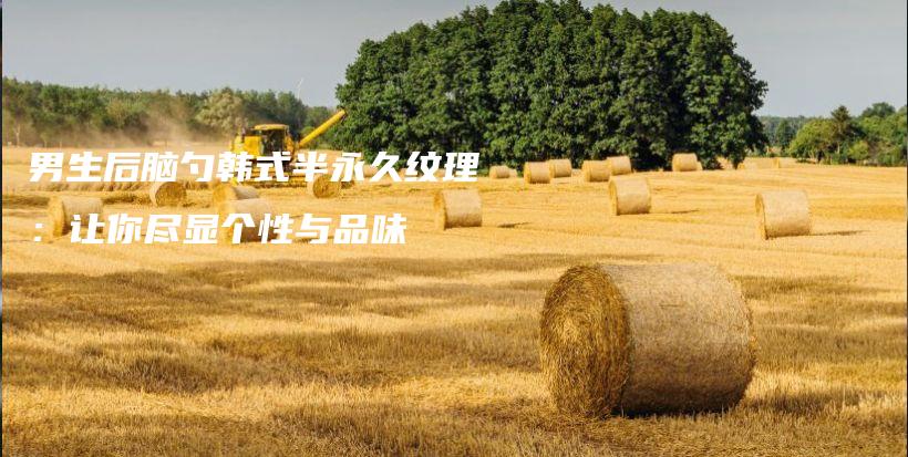 男生后腦勺韓式半永久紋理：讓你盡顯個性與品味插圖