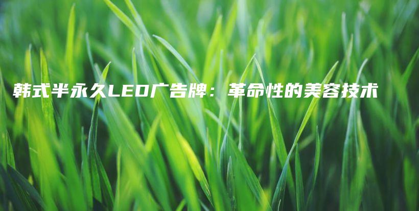 韓式半永久LED廣告牌：革命性的美容技術(shù)插圖
