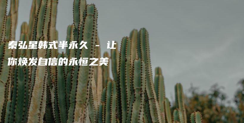 秦弘星韓式半永久 – 讓你煥發(fā)自信的永恒之美插圖