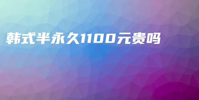 韓式半永久1100元貴嗎插圖