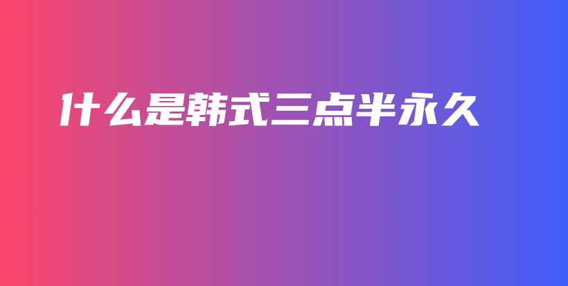 什么是韓式三點半永久插圖