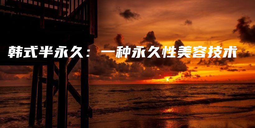 韓式半永久：一種永久性美容技術(shù)插圖