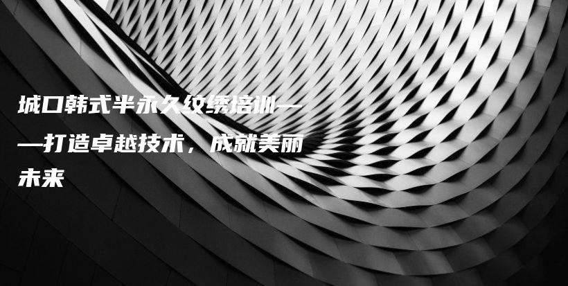 城口韓式半永久紋繡培訓——打造卓越技術，成就美麗未來插圖