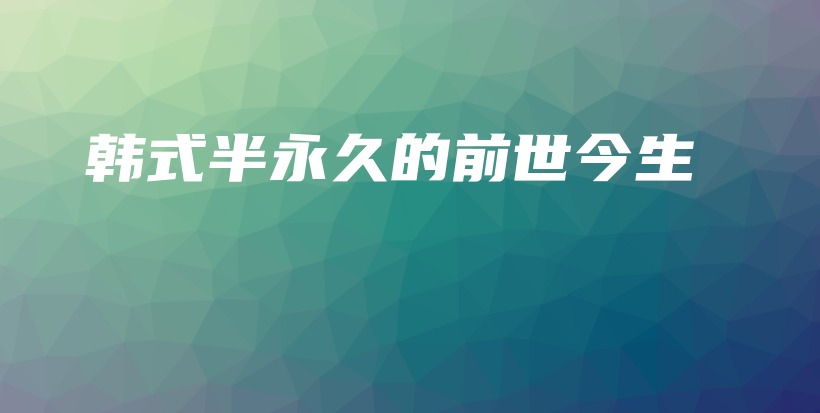 韓式半永久的前世今生插圖