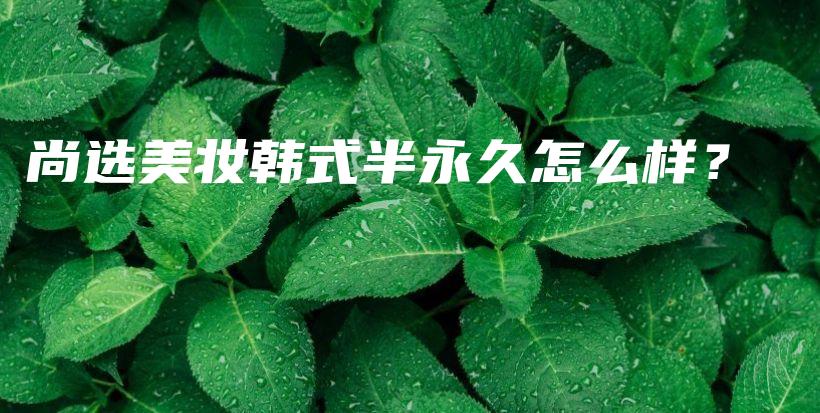 尚選美妝韓式半永久怎么樣？插圖