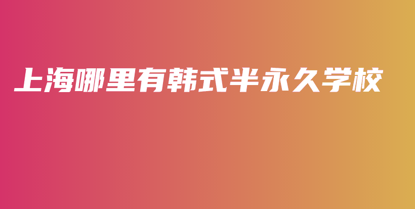 上海哪里有韓式半永久學(xué)校插圖