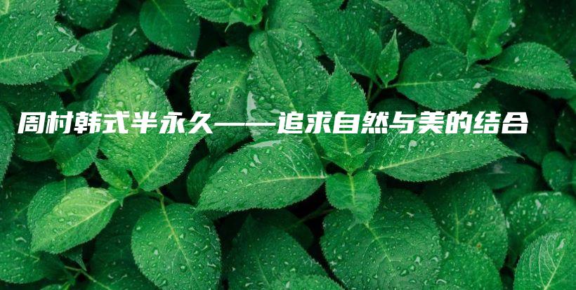 周村韓式半永久——追求自然與美的結合插圖