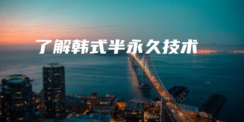 了解韓式半永久技術(shù)插圖
