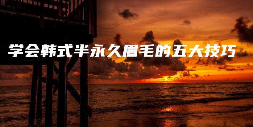 學(xué)會(huì)韓式半永久眉毛的五大技巧插圖