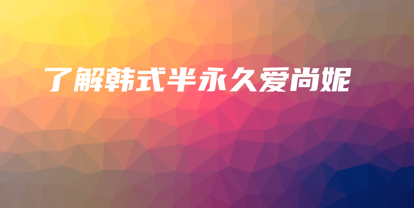 了解韓式半永久愛尚妮插圖