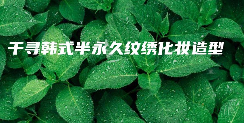 千尋韓式半永久紋繡化妝造型插圖