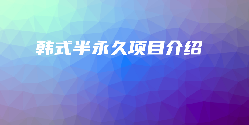 韓式半永久項目介紹插圖