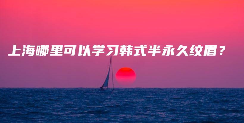 上海哪里可以學(xué)習(xí)韓式半永久紋眉？插圖