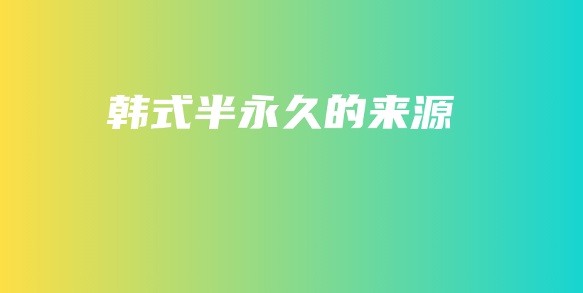 韓式半永久的來源插圖