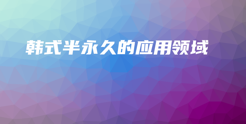 韓式半永久的應(yīng)用領(lǐng)域插圖