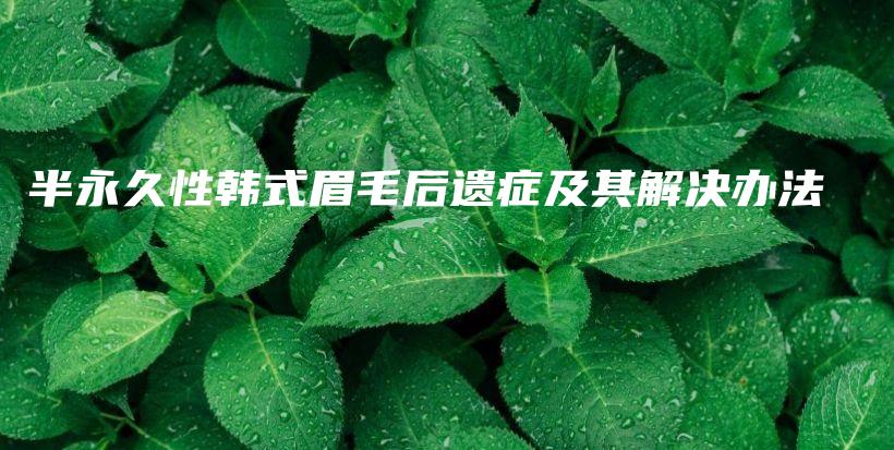 半永久性韓式眉毛后遺癥及其解決辦法插圖
