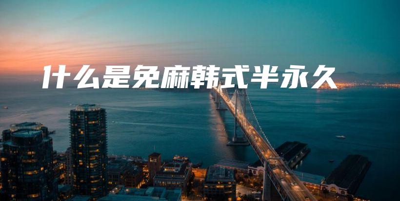 什么是免麻韓式半永久插圖