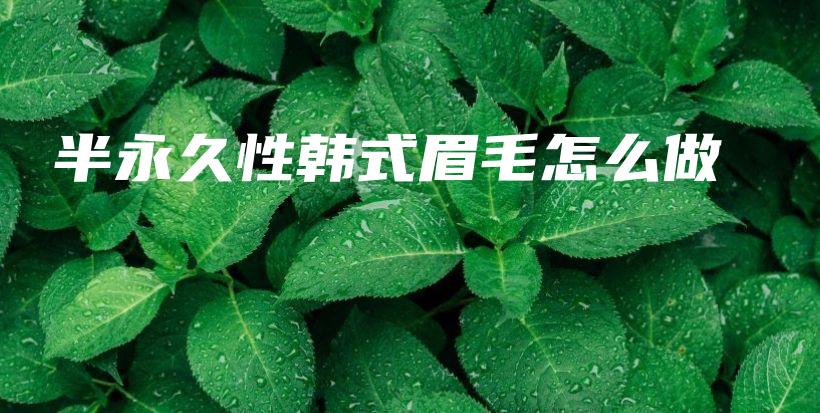 半永久性韓式眉毛怎么做插圖