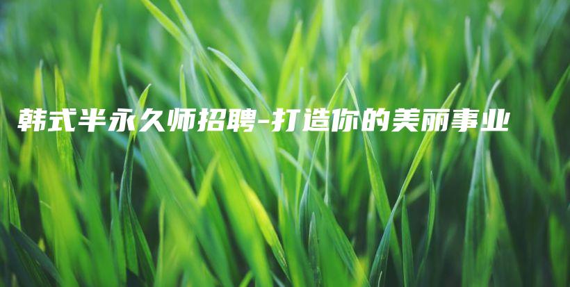 韓式半永久師招聘-打造你的美麗事業(yè)插圖