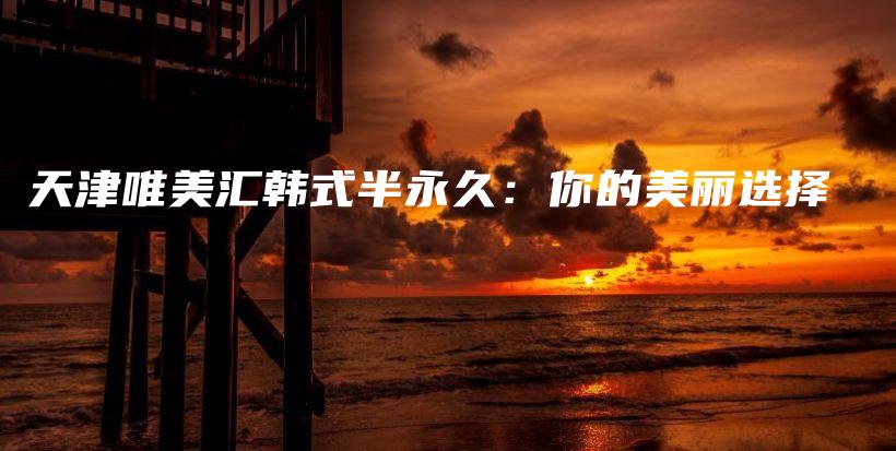 天津唯美匯韓式半永久：你的美麗選擇插圖