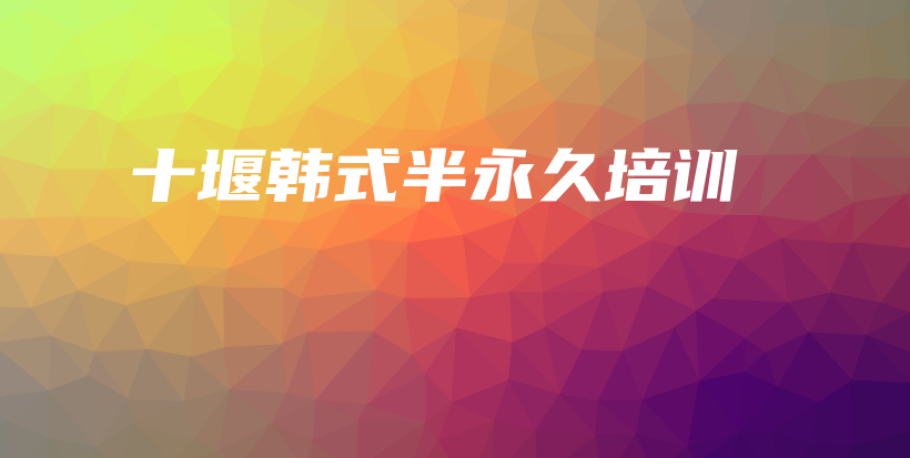 十堰韓式半永久培訓(xùn)插圖