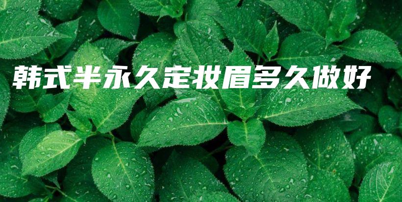 韓式半永久定妝眉多久做好插圖