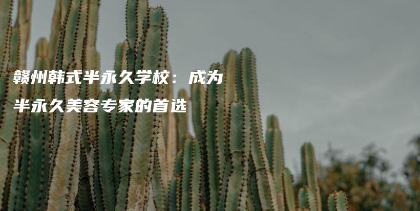 贛州韓式半永久學校：成為半永久美容專家的首選插圖