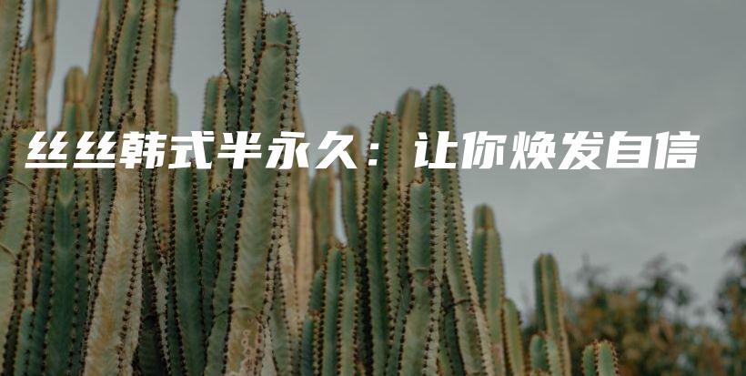 絲絲韓式半永久：讓你煥發(fā)自信插圖