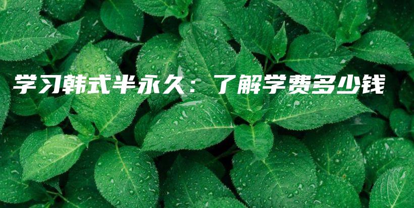 學習韓式半永久：了解學費多少錢插圖