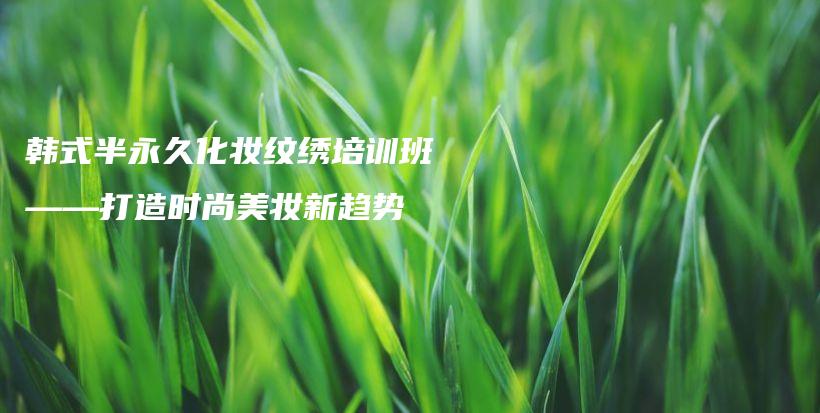 韓式半永久化妝紋繡培訓班——打造時尚美妝新趨勢插圖