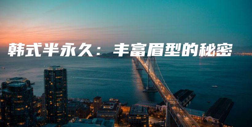 韓式半永久：豐富眉型的秘密插圖