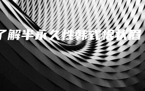 了解半永久性韓式根狀眉
